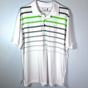 Ben Hogan Men’s Golf shirt Size XXL White Grey Green